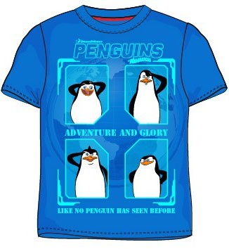 Madagaszkár Pingvinjei póló, kék