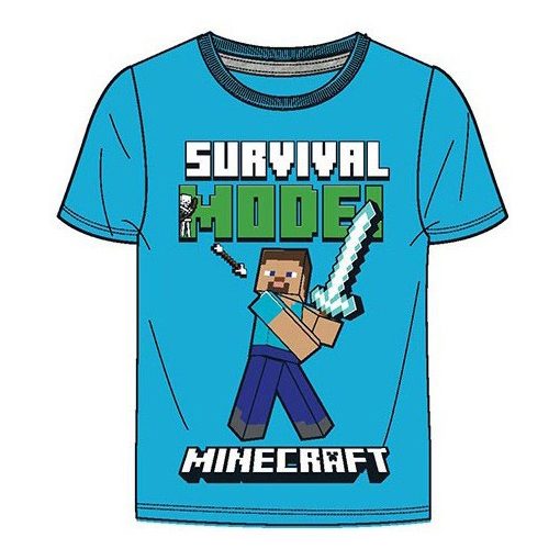 Minecraft póló, kék
