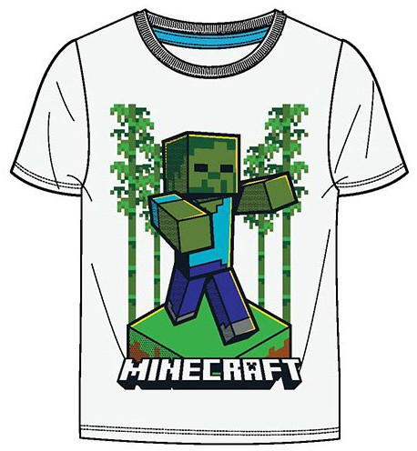 Minecraft póló, fehér, 12 év