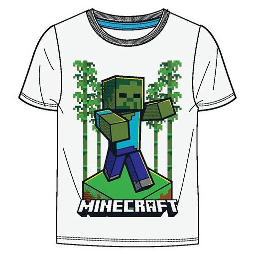 Minecraft póló, fehér, 12 év