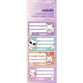 Cicás füzetcímke 12 db-os, Nebulo