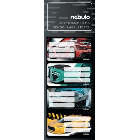 Sportautó füzetcímke 12 db-os, Nebulo