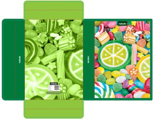 Candy füzetbox A/4, hullámkarton, gazdaságos kivitel, Nebulo