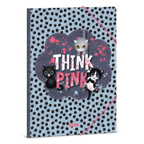 Think-Pink, cicás gumis mappa A/4