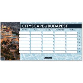 Cityscape órarend, 23x11 cm, kétoldalas