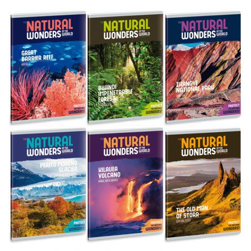 A természet csodái Natural Wonders füzet A/5, 40 lap vonalas 
