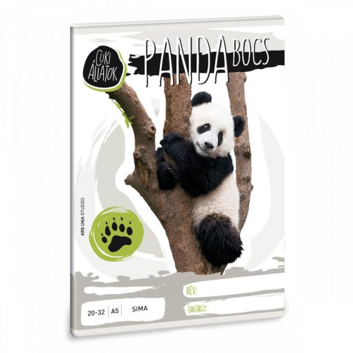 Cuki állatok füzet A/5, sima, panda