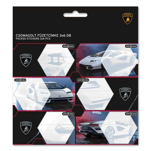 Lamborghini, autós füzetcímke 18 db
