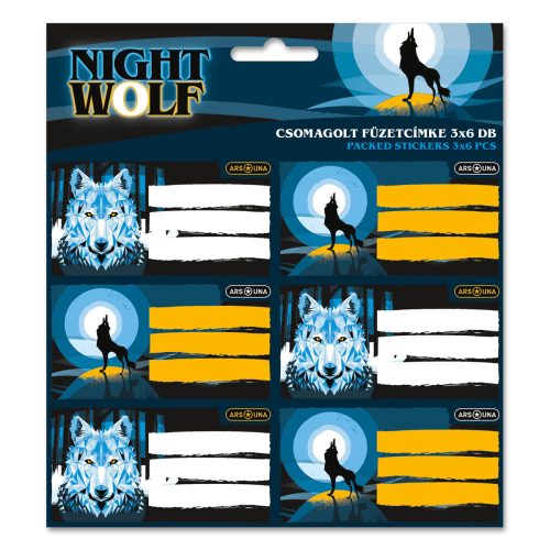 Nightwolf füzetcímke 18 db
