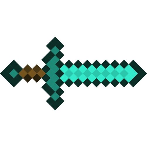 Minecraft formapárna, Gyémánt Kard, Diamond Sword 34x21 cm