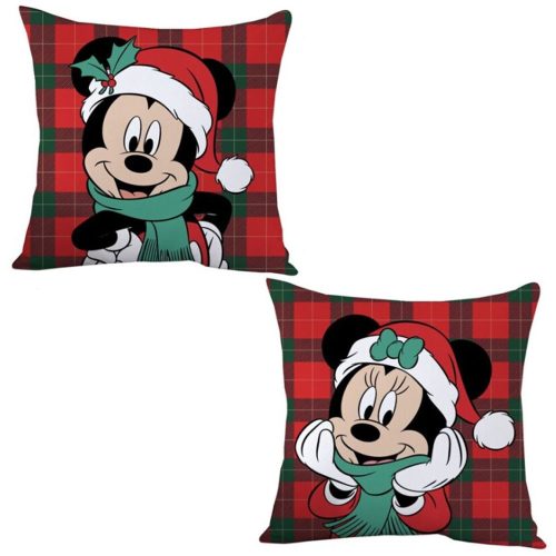 Minnie egér, Mickey Karácsonyi párna, díszpárna 35x35 cm
