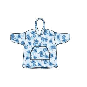   Lilo és Stitch Blue belebújós plüss polár takaró, poncsó 7-14 év