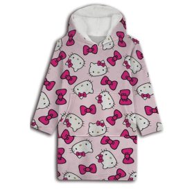  Hello Kitty Bow belebújós plüss polár takaró, poncsó 7-14 év