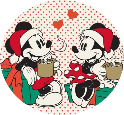 Mickey egér Gift Karácsonyi formapárna, díszpárna 31x31 cm