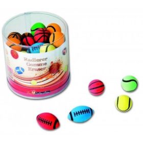 Radír labda 2,5cm többféle forma, Brunnen, focis