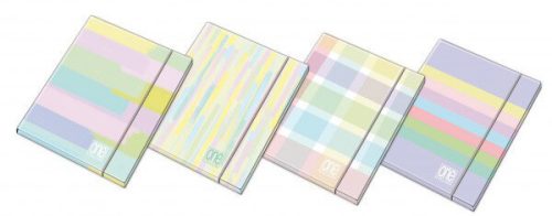 Pasztell színű mintás gumis mappa A/4, 26x35x1,2cm, Blasetti One Color Pastelplus, többféle szín