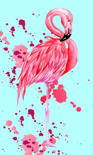 Flamingó kéztörlő törölköző 30x50 cm