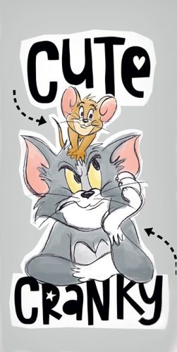 Tom és Jerry törölköző, strand törölköző Cute 70x140 cm