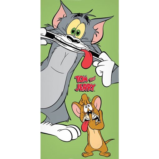 Tom és Jerry törölköző, strand törölköző Green 70x140 cm