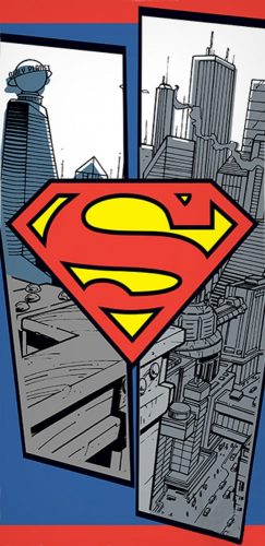 Superman törölköző, strand törölköző 70x140 cm