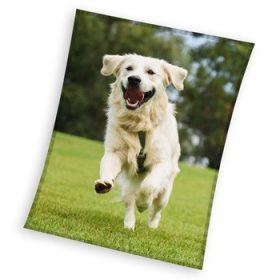   Kutyás Happytail Retriever coral fleece polár takaró 150x200cm