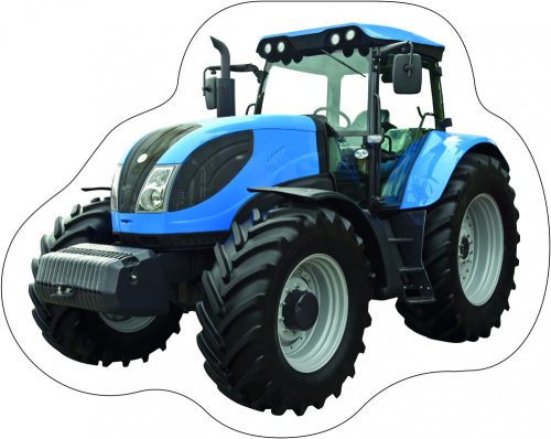 Traktor formapárna, díszpárna 36x34 cm