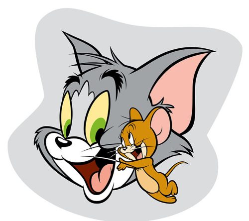 Tom és Jerry formapárna, díszpárna 32x32 cm