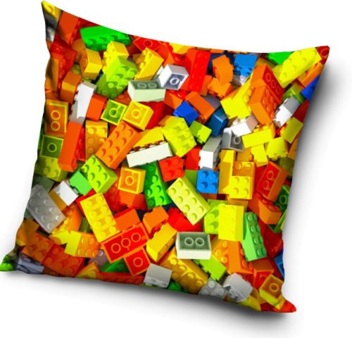 Lego mintázatú párna, díszpárna 40x40 cm