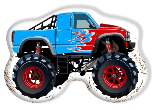 Monster Truck formapárna, díszpárna 37x40 cm