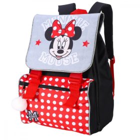 Minnie egér Grey iskolatáska, táska Pomponnal, 42 cm