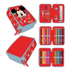 Mickey egér Red Magic tolltartó töltött 3 emeletes
