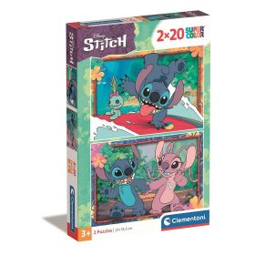   Lilo és Stitch, A csillagkutya Angel 2x20 db-os puzzle Clementoni