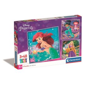 Hercegnők Ariel 3x48 db-os puzzle Clementoni