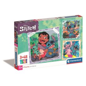   Lilo és Stitch, A csillagkutya Playing the Guitar 3x48 db-os puzzle Clementoni