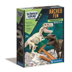  Világító dinoszaurusz Archeo Fun T-Rex régészeti készlet Clementoni