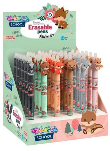 Radírozható golyóstoll, nyomógombos, Cool Pack Little Foxes, többféle