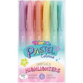  Szövegkiemelő készlet, 6 db-os, Colorino, pasztell színek