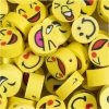 Figura gyöngyök, 10 mm, emoji, smiley, 60 db/csomag