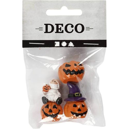 Halloweeni figurák, 3 db/csomag, 1,5-3,5cm magas