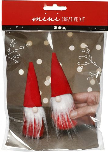 Mini karácsonyi kreatív szett, álló karácsonyi törpék