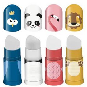   Hegyező, tartályos, 1 lyukú, radírral, Faber-Castell Faces, állatos minták