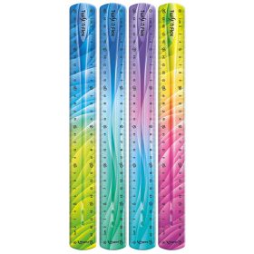   Vonalzó 30cm, műanyag, törhetetlen, Maped Twist and Flex Decor, többféle színben