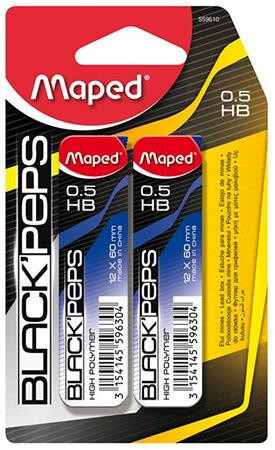 Ironbetét, ironbél 0,5 HB, 2x12 db, Maped Black Peps