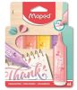 Szövegkiemelő készlet, 4 db-os, 1-5 mm, Maped Fluo Peps Flex Pastel, pasztell szín, többféle készlet