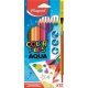 Aquarell színes ceruzakészlet + ecset, 12 db-os, Maped Color Peps, háromszög test