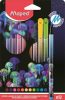 Filctoll készlet 12 db-os, 0,8 mm, kimosható, Maped Deepsea Paradise