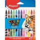 Filctoll készlet 12 db-os, 2,8 mm, kimosható, Maped Color Peps Animals