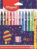 Filctoll készlet 12 db-os, 2,8 mm, kimosható, Maped Pixel Party