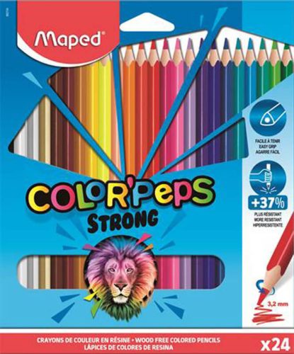 Színes ceruzakészlet 24 db-os,Maped Color Peps Strong, háromszög test