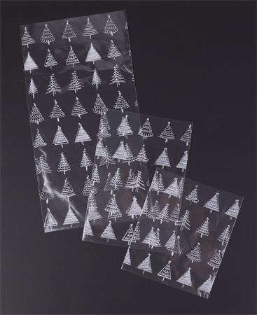 Celofán tasak, 180x450mm, 10 db/csomag, karácsonyi mintás